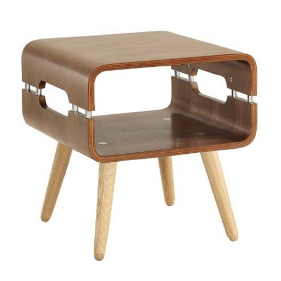 Curve Walnut Reception Side Table